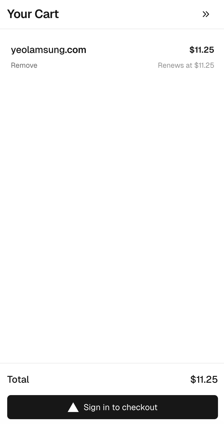 GoDaddy에서 도메인 구매 가격